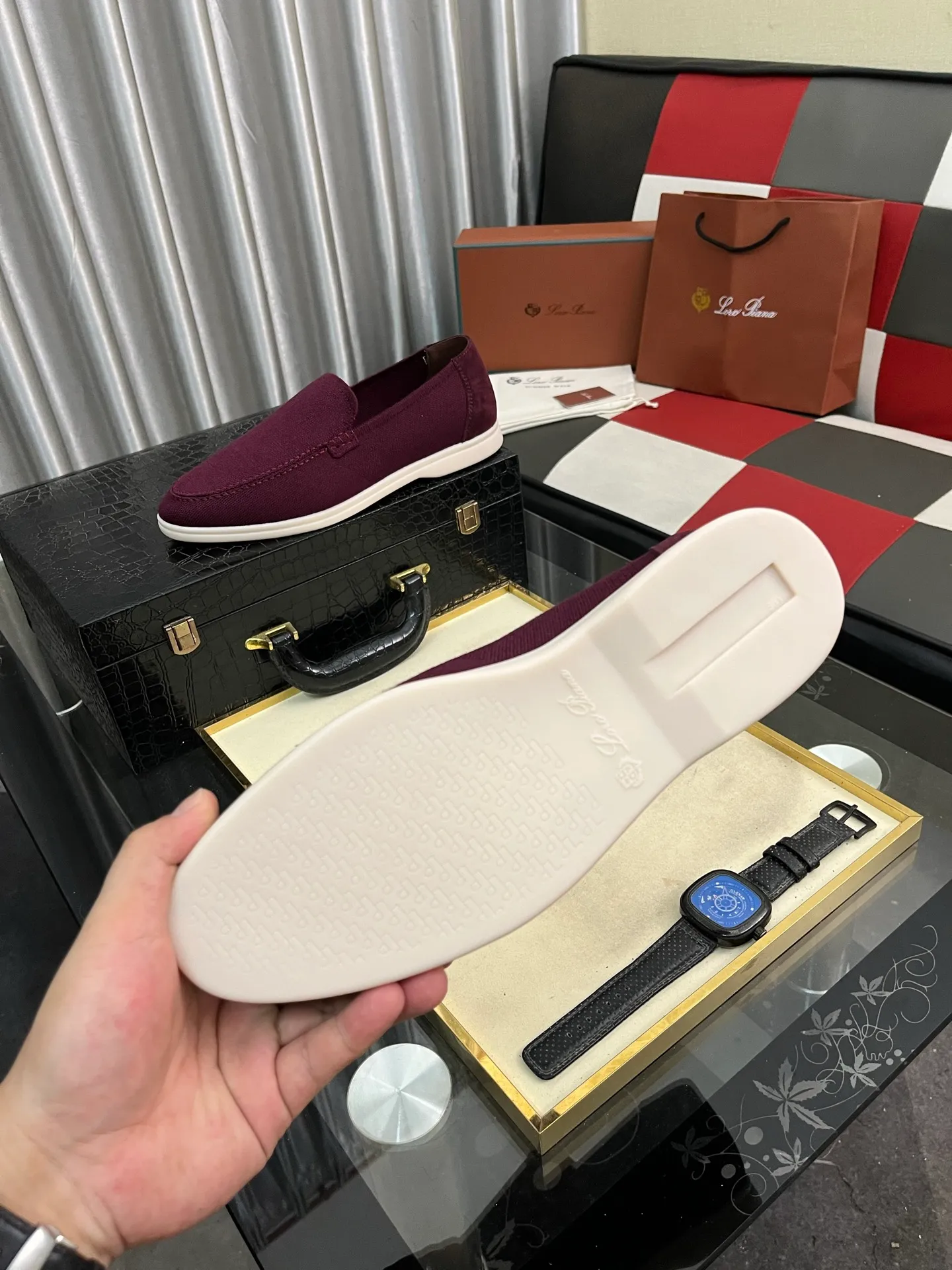 Men's men's shoes💰420⌚️⌚️Loro*Piana pure original 2025 soft and comfortable LP deerskin flat-soled casual star's same style slip-on Loaf men's shoes, size: 38-446️⃣colors available